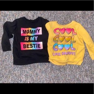 2T girls sweat shirts.